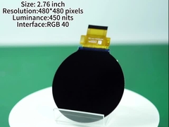 480*480 شاشة TFT عالية الدقة مخصصة 2.76 بوصة شاشة RGB TFT